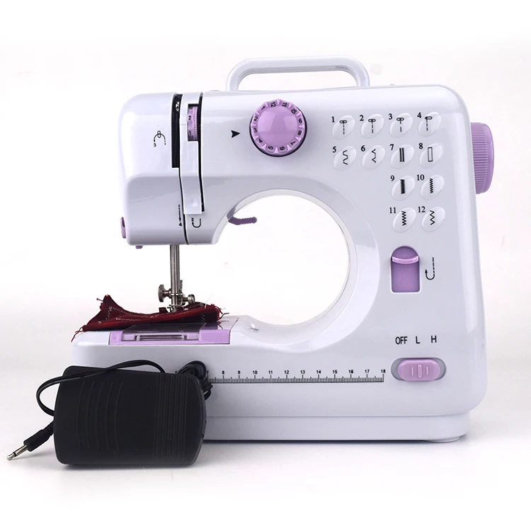 Cheap 505A Sewing Machine Household Knitting Electrical Mini Portable Sewing DC Power Pedal Sewing Machine Mini Russian Manual
