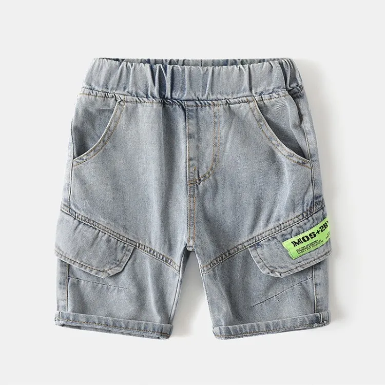 New arrivals boy summer denim shorts vintage blue jean pants for little boy