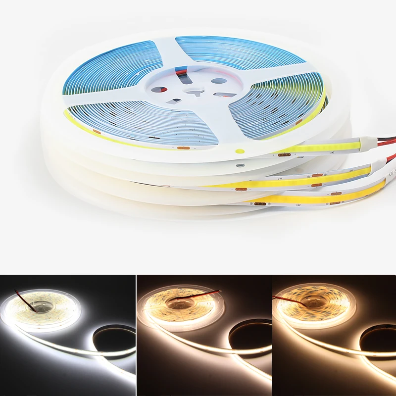 Warm White Super Bright CE Flexible Suppliers 320 Led Smart Rgb 12v 24v Rgbic Outdoor Waterproof Cob Led Strip Light