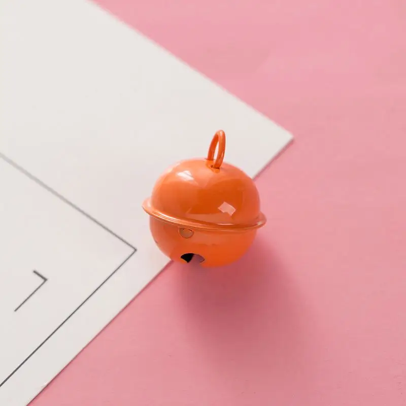 pom XNG 22mm candy-colored pet key ring spray paint small bells Christmas decoration pendant diy keychain accessories