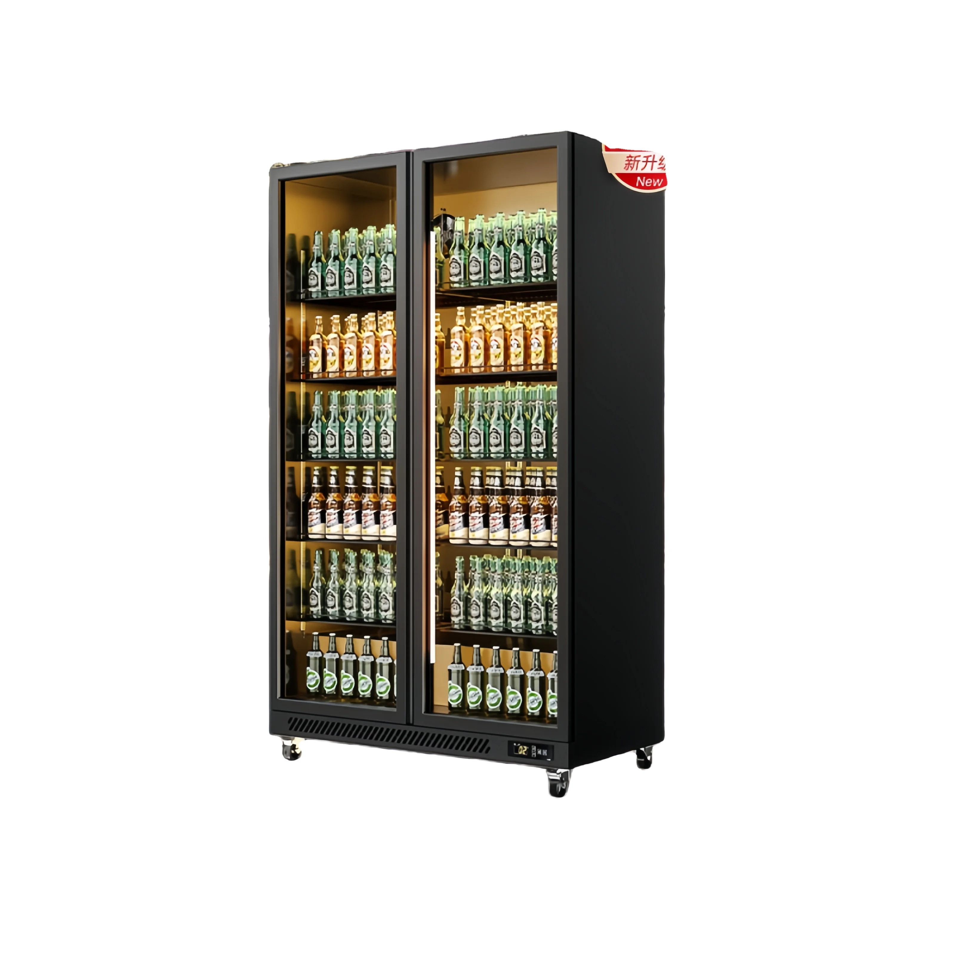 LD1250C Innovative Bottom Mount Canteens Black White color 950L 2 door Vegetable refrigerator cabinet