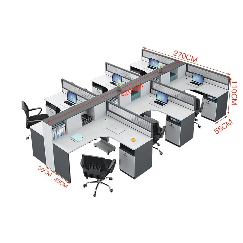 Office Table and chair set Workstation modular Office Furniture commercial Working Partition staff Office Desk Bureau de travail