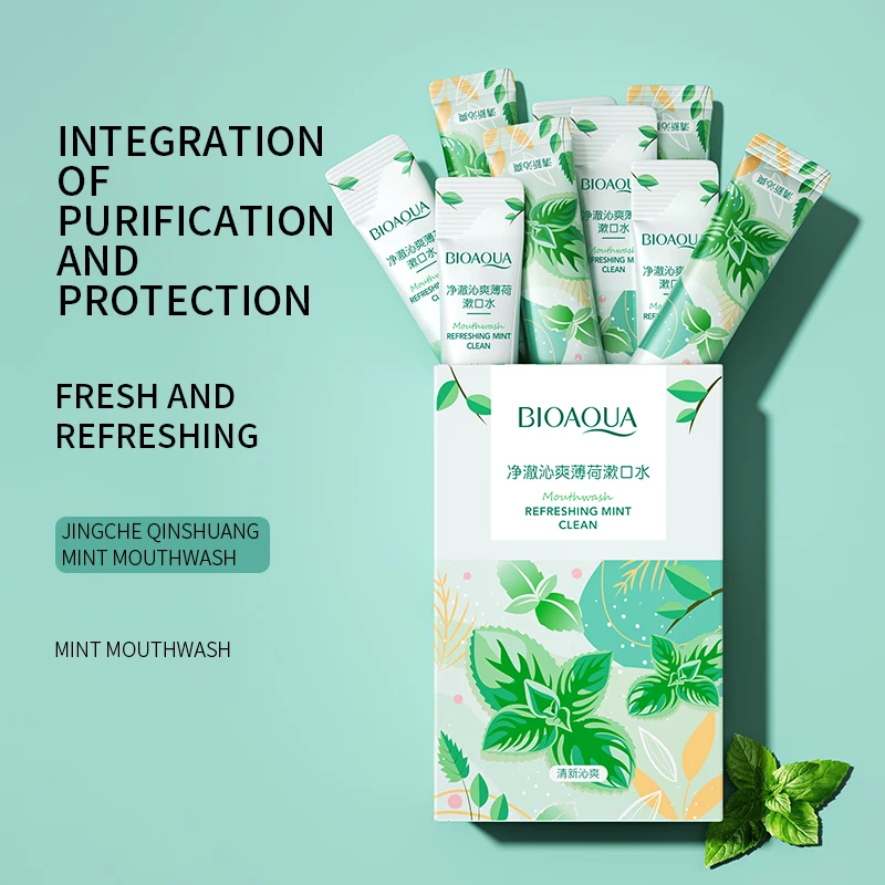OEM ODM BIOAQUA очищающий уход в одном ополаскиватель для полости рта портативная упаковка ТРИ ВКУСА