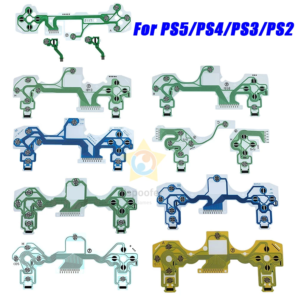 Для PS2 PS3 PS4 Pro Slim JDM 030 040 кнопки Лента печатная плата контроллер проводящая пленка клавиатура гибкий кабель