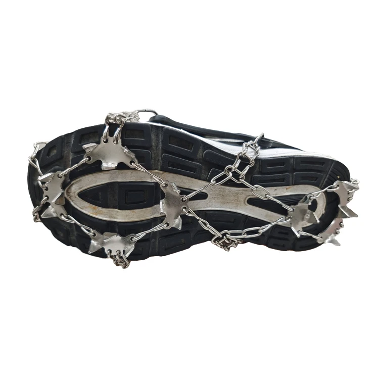 Crampons Ice Snow Grips Traction Cleats Shoes Grips with 19 Spikes Boots Shoes Safe Protect Lightweight Crampons