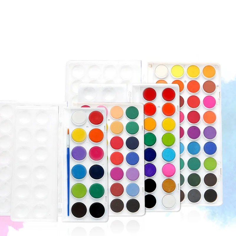 Hot selling Semi-moist round shape water colour water paint