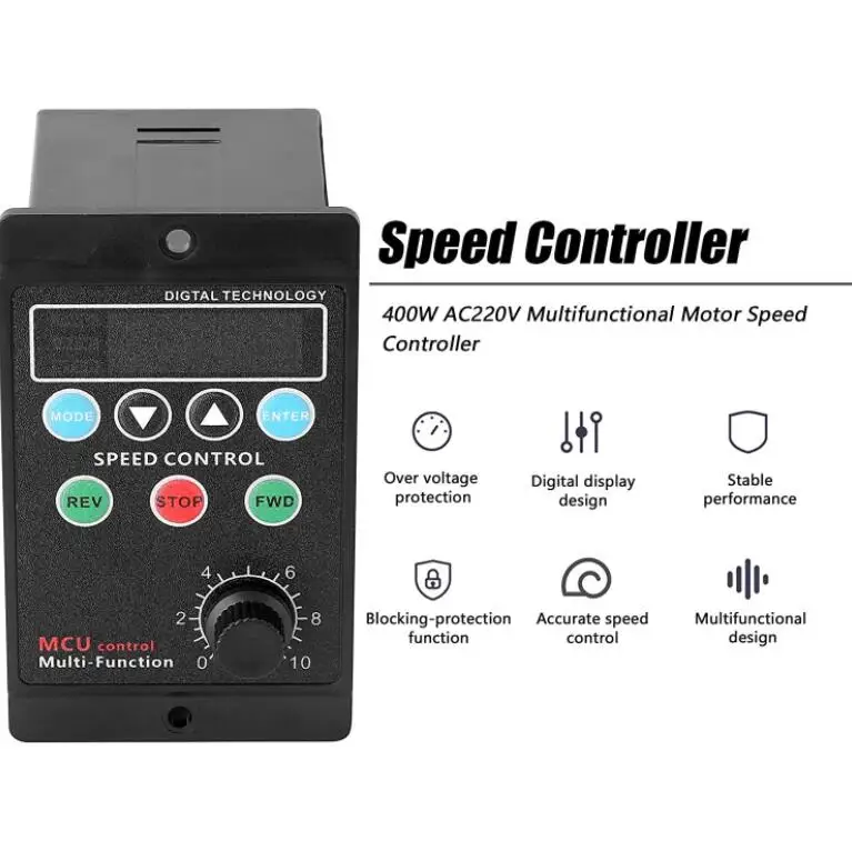 Новый 400W AC220V регулятор скорости вращения двигателя Многофункциональный