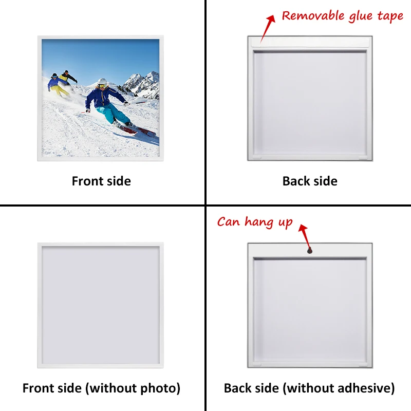 Square Photo Frame With Mat Black Poster Frames PVC Picture Frames For Wall Home Office Decor