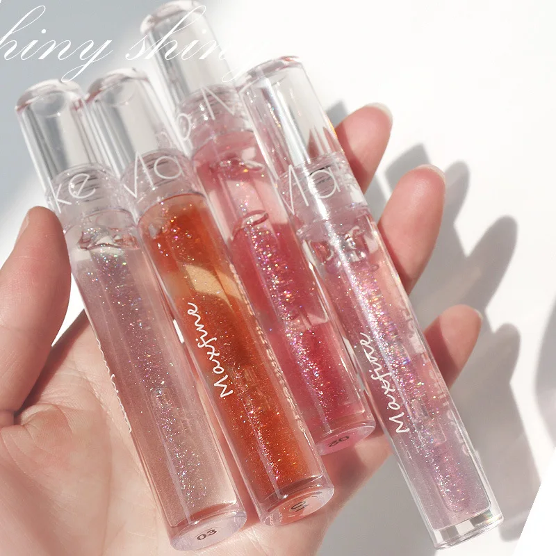 Glossy Plumping Vegan Lipgloss Base Moisturizing Clear Lipstick Kids Nude Fruit Lip Gloss