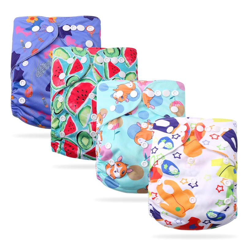 Детские тканевые подгузники многоразовые моющиеся детские с принтом под заказ замшевая ткань бамбуковый угольный внутренний Детский Карманный подгузник один размер