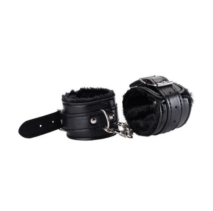 4 Color Leather Handcuffs Adult Sex Products Plush Anklecuffs Restraint Bondage Handcuffs For Couple Sex Toys