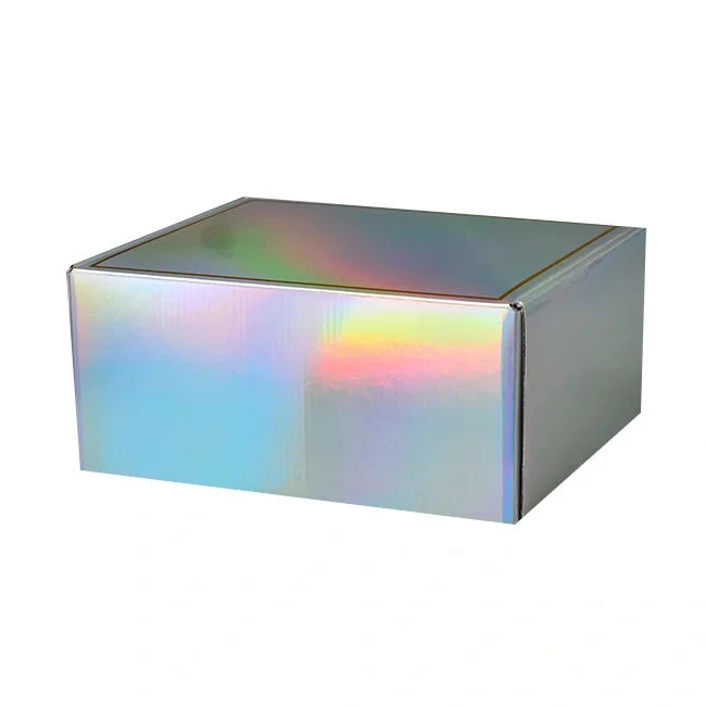 Custom Company Design Holographic Art Paper Eco-friendly Material Gift Packaging Box Cosmetics Rigid Boxes Customized CMYK XDT