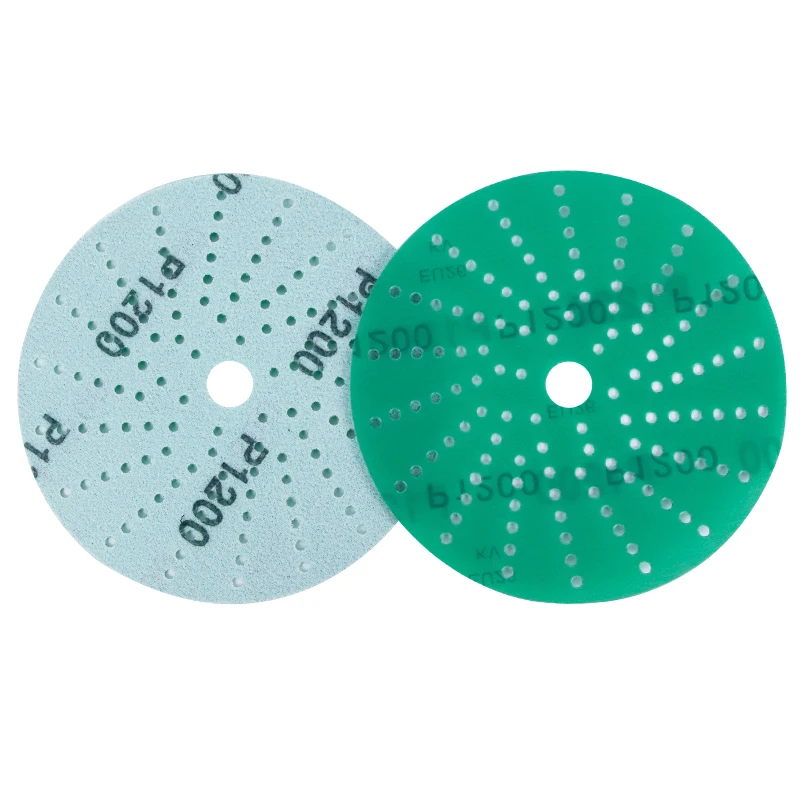 3M Sanding Disc Green Polyester film Sandpaper Disk Multi-holes Hook and Loop Ceramic Abrasive Sanding Disc for Automobile