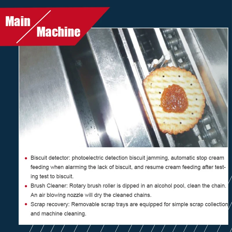 Brand New Single Lane Cracker Biscuit Making Sandwiching Machine With Packing Machine
