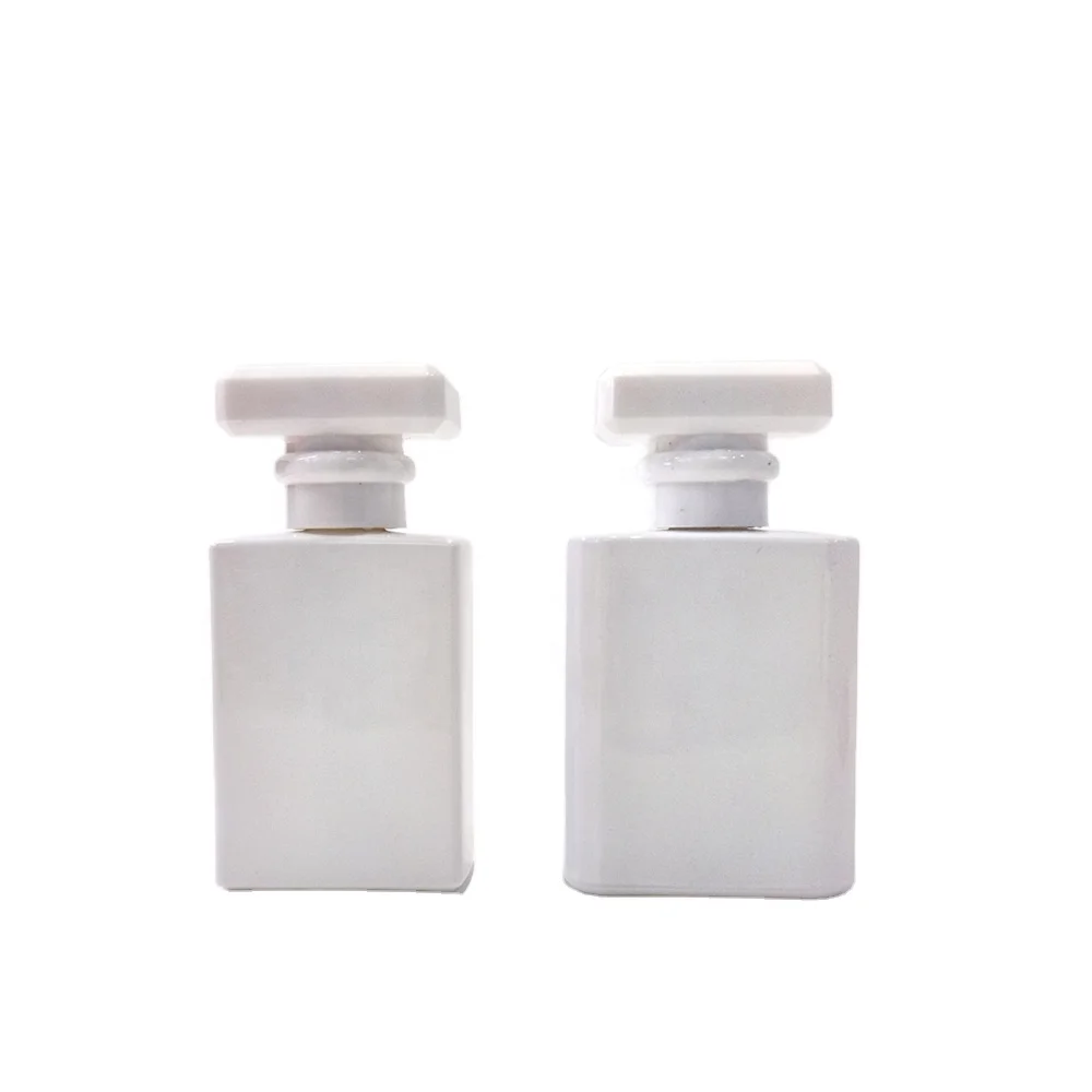 In Stock Mix Colors 30ml 50ml Empty Glass Perfume Bottle 100ml White Transparent With Screw Spray