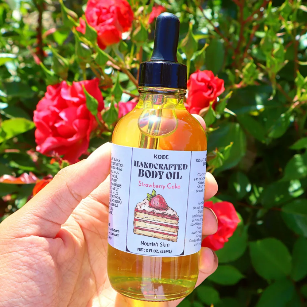 BODY DROPS Custom Scented Beauty Essential Oil Organic Coconut Oil with Vitamin E and Grapeseed Oil