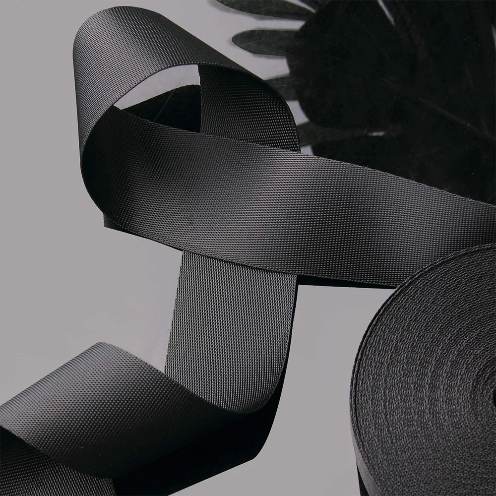 1 Inch Ribbon Black Heavy Climbing Flat Strap Nylon Strapping Webbing for Collars