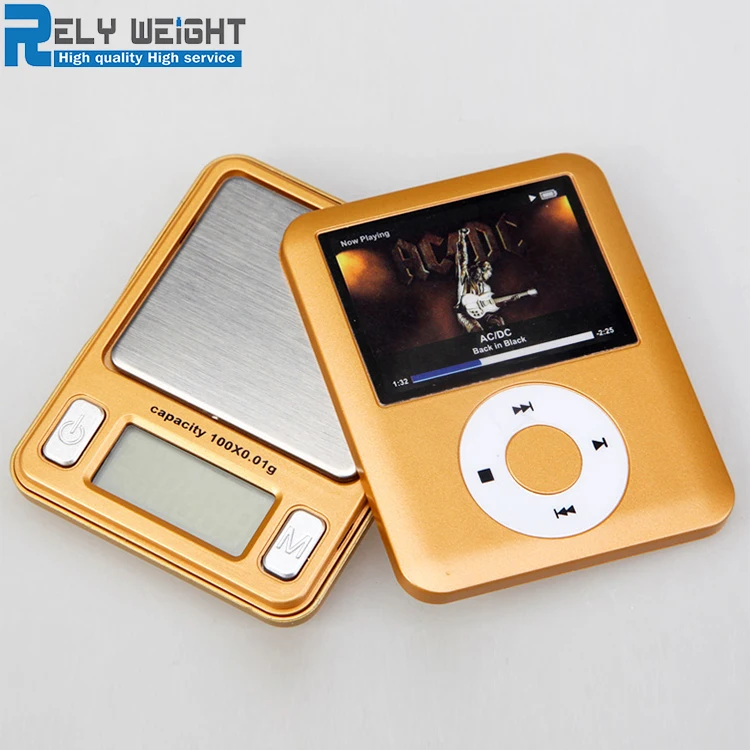 MP3 shape Mini 0.01g precision Digital weight machine Diamond Jewelry Weighing Pocket Scale