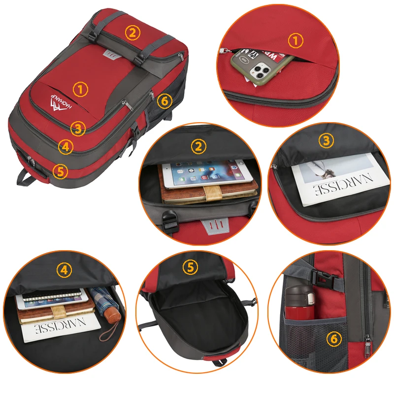 Travel Daypack Rucksack Hiking Camping Climbing Pack Sports Backpack Mountaineering Bag