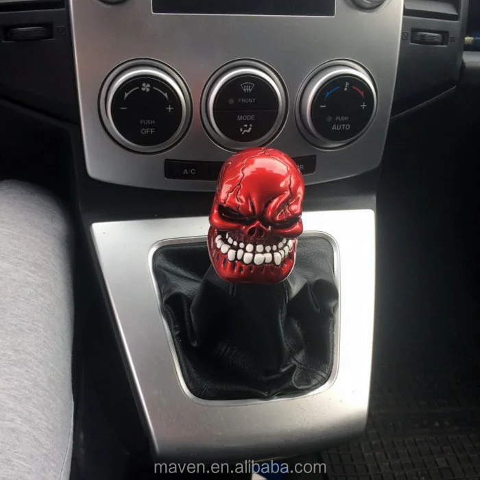 Universal Car Truck Ghost Skull Skeleton Manual Stick Shifter Lever Gear Shift Knob Head