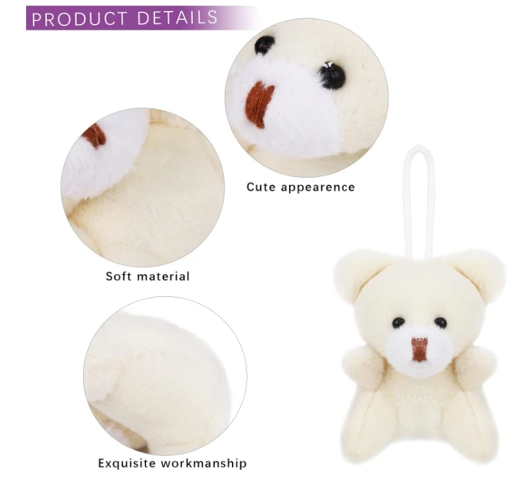 Hot Sale Mini Plush Animal Toy Set Mini Animal Keychain Backpack pendant Small Stuffed Animal Bulk Boys Girls