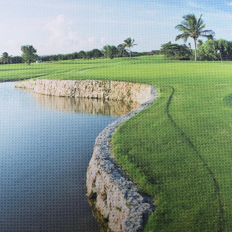 Сублимационное полностью CMYK Вафельное полотенце из полиэстера, полиамида с люверсами и карабином