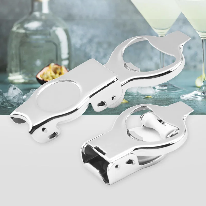 Stainless Steel Bartender Soda Bottle Opener Carbonated Beverage Preservation Device Multifunctional Folding Can Opener