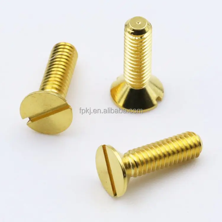 din 963 din963 din964 m1 m1.2 m1.4 m1.6 m2 m3 ti slotted countersunk machine screw gold