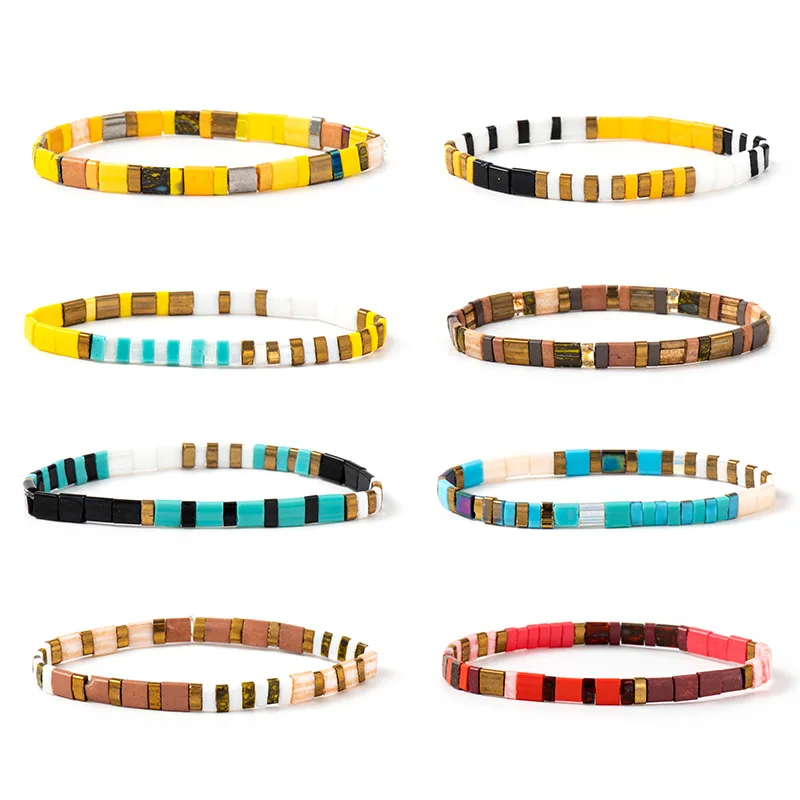  Японские цветные бусины Tila Pulsera Miyuki ювелирные изделия плетеные