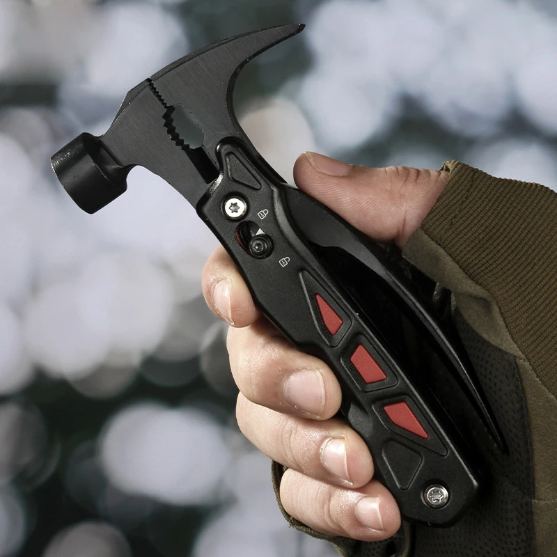 Stainless steel blade camping outdoor multi-function safety claw hammer outdoor multi-function claw hammer