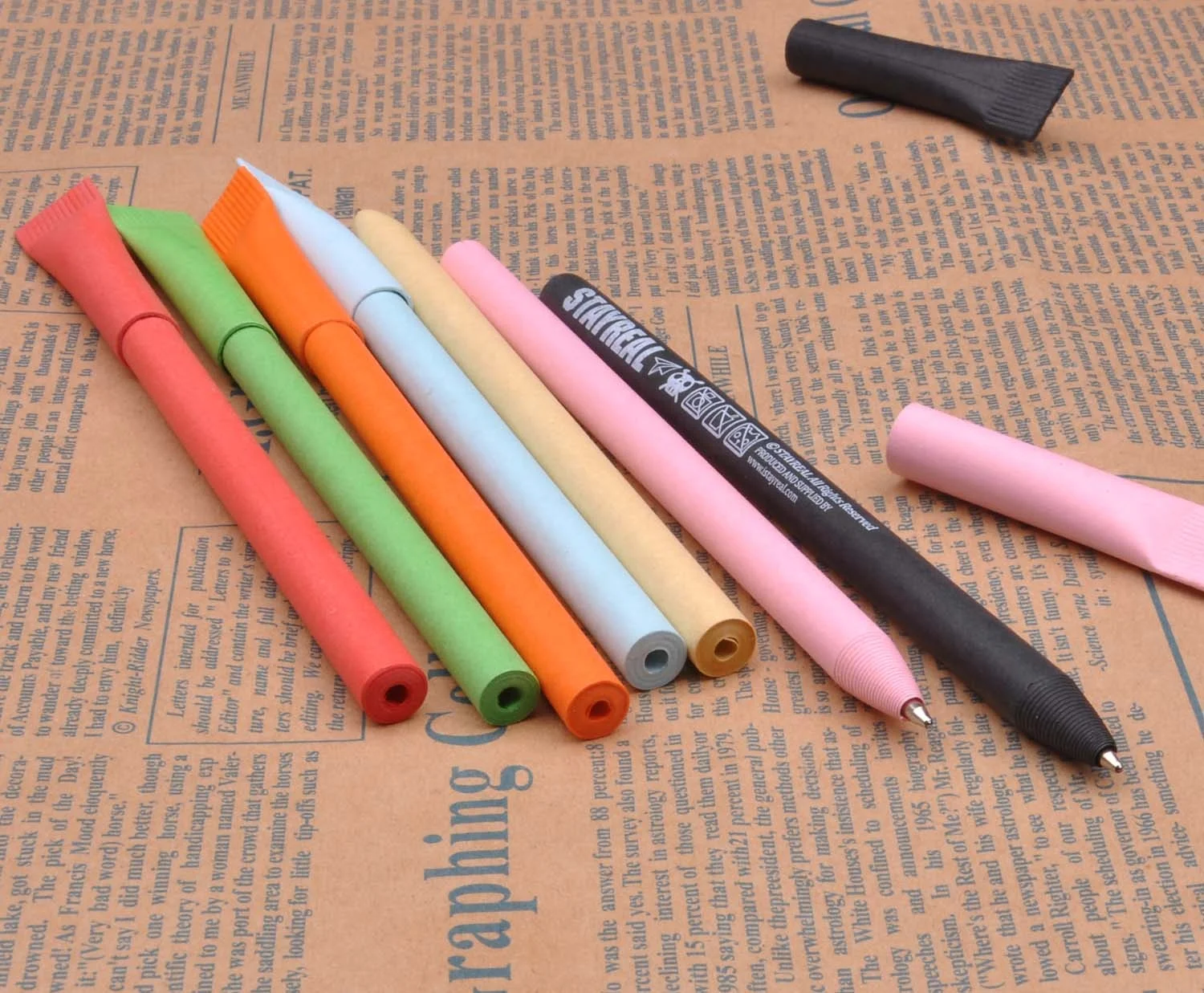 Novelty design customized logo recycle paper pen gift biodegradable pen