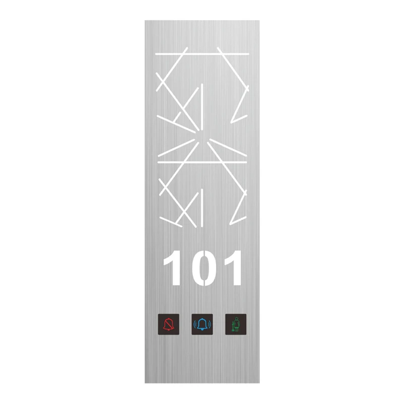 Manufacturer Custom Led House Numbers Apartment Backlit Illuminated metal solid wood Number Hotel Door Number