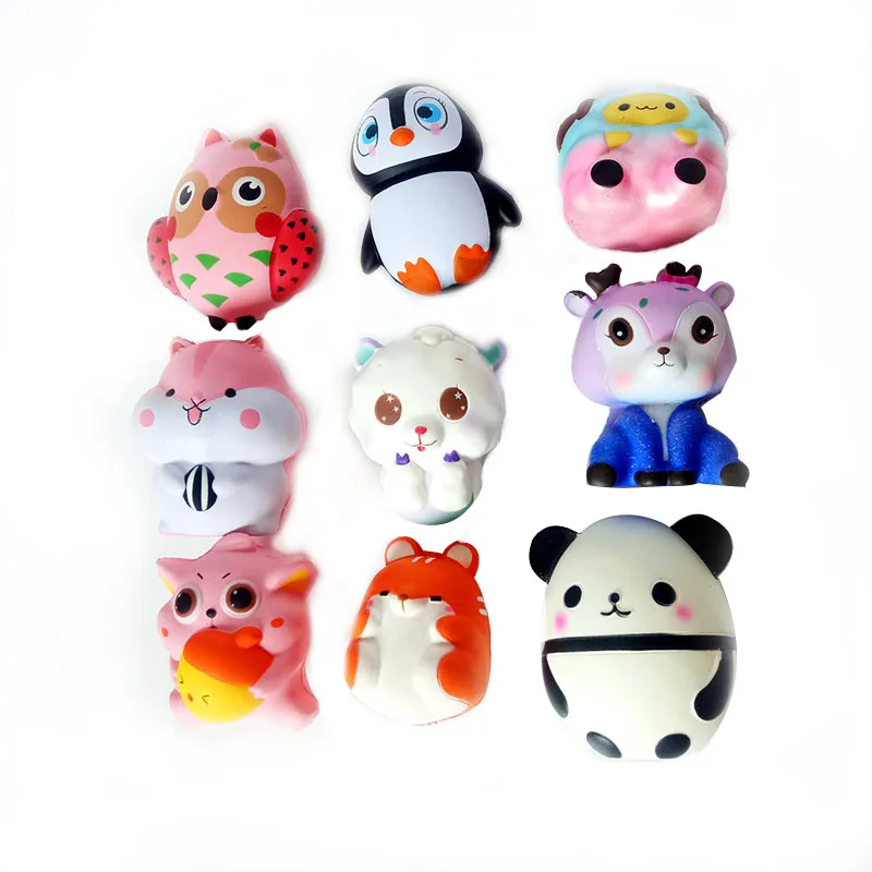 Factory direct sale big pu squishy toy set slow rising pu soft cute squishy pack