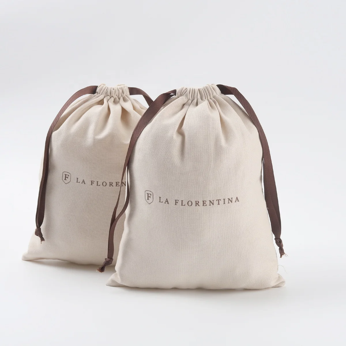 
Eco-Friendly Natural Cotton Dust Bag For Shoes Muslin Cotton Gift Handbag Packaging Pouch 