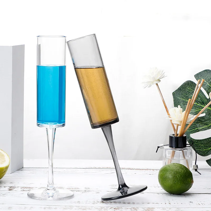 Plastic Acrylic Flutes Hand Blown Champagne Glasses