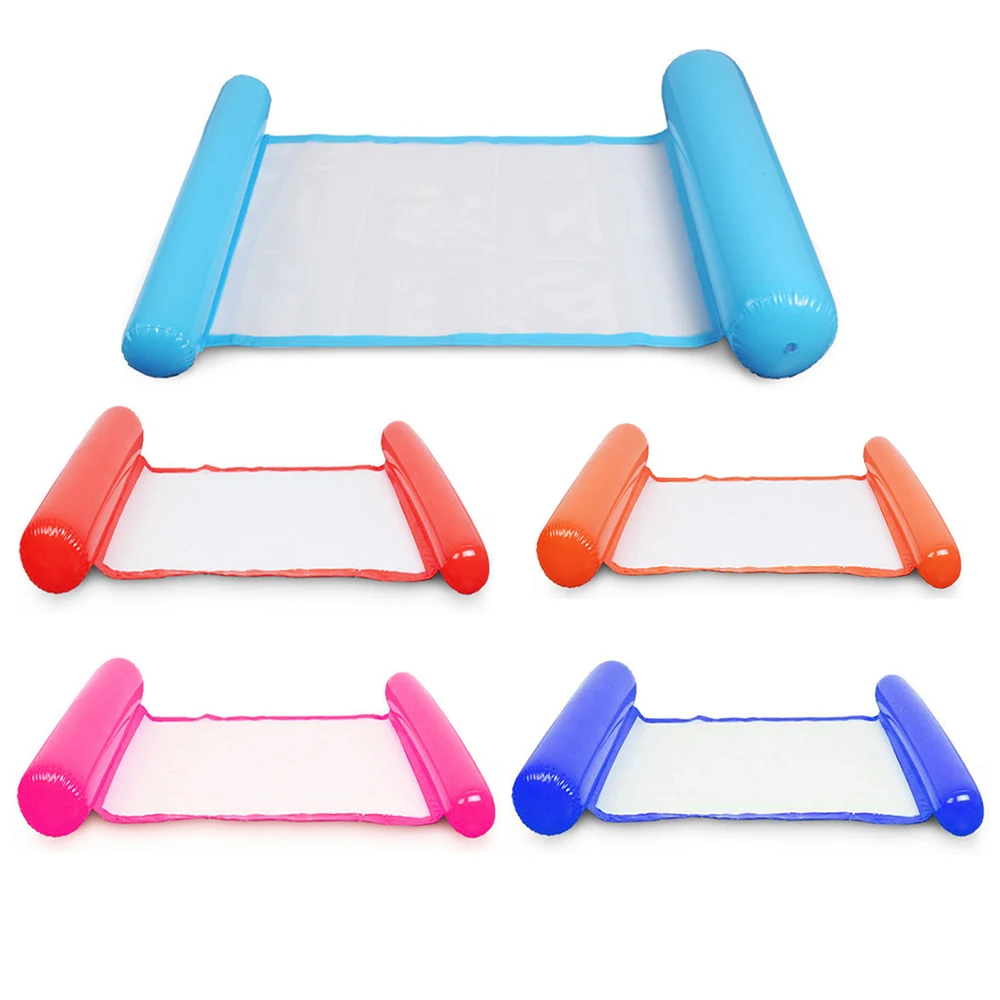 Wholesale Hot Style Eco-friendly PVC Inflatable Pool Floating Water Hammock In Pure Color