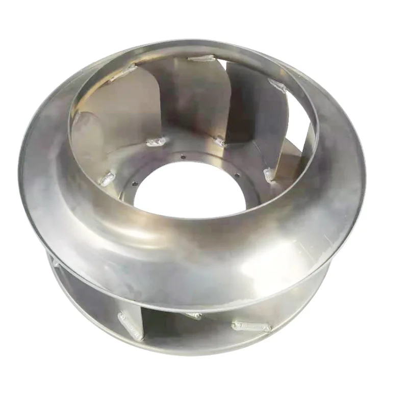 diameter 355 mm backward centrifugal fan impeller aluminum fan wheel  exhaust fan blower