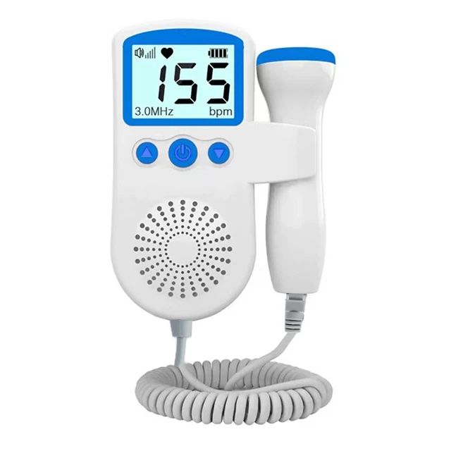 big LCD screen pocket baby fetal doppler monitor heartbeat pregnancy for home