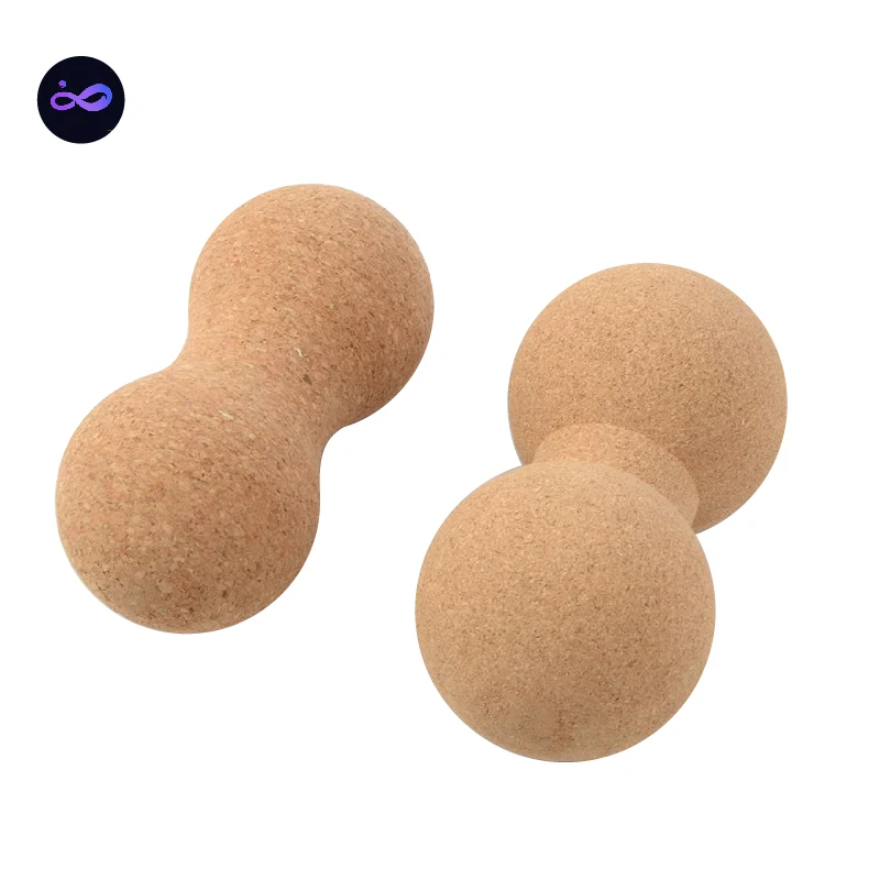
Оптовая продажа, Новый Нетоксичный эко-Пробковый двойной регулируемый Массажный мяч для Лакросса в виде арахиса 