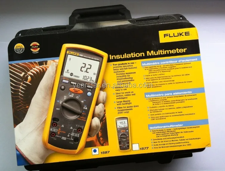 Per standard /CAN C22.2 Certifications 1000 insulation tests IP 40 rating Fluke 1587 FC Insulation Multimeter