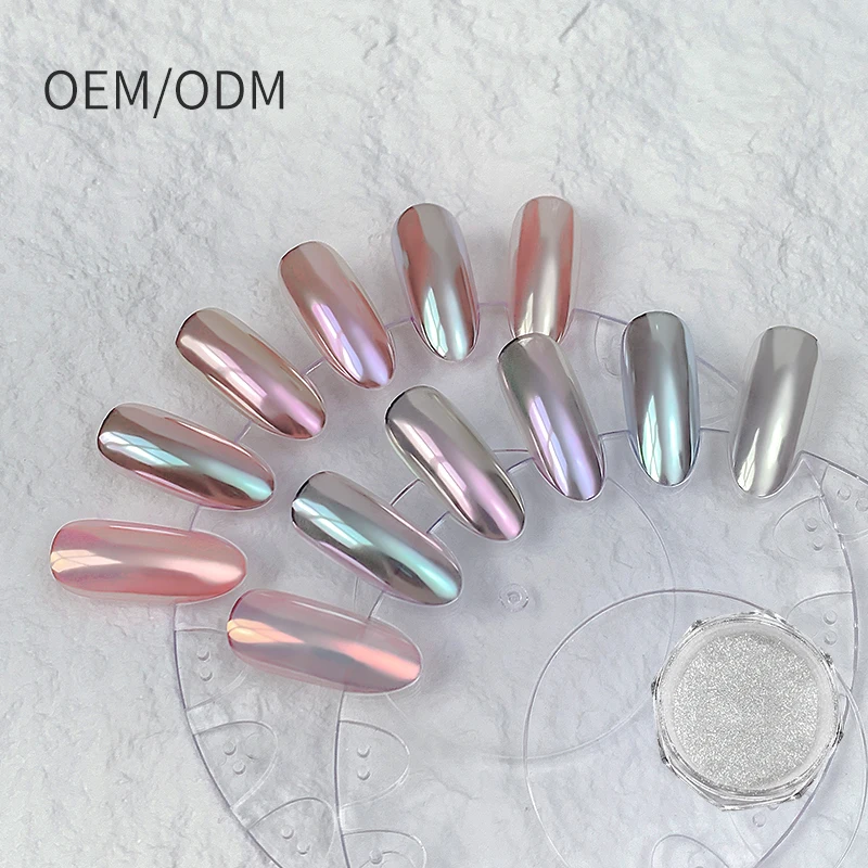 ANNIES 6 Colors Magic Mirror Powder Set Gold Silver Mirror Chrome Nail Powder