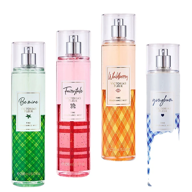 Private label Flower Body Spray Perfume Classic Gingham Violet Musk Lasting scent