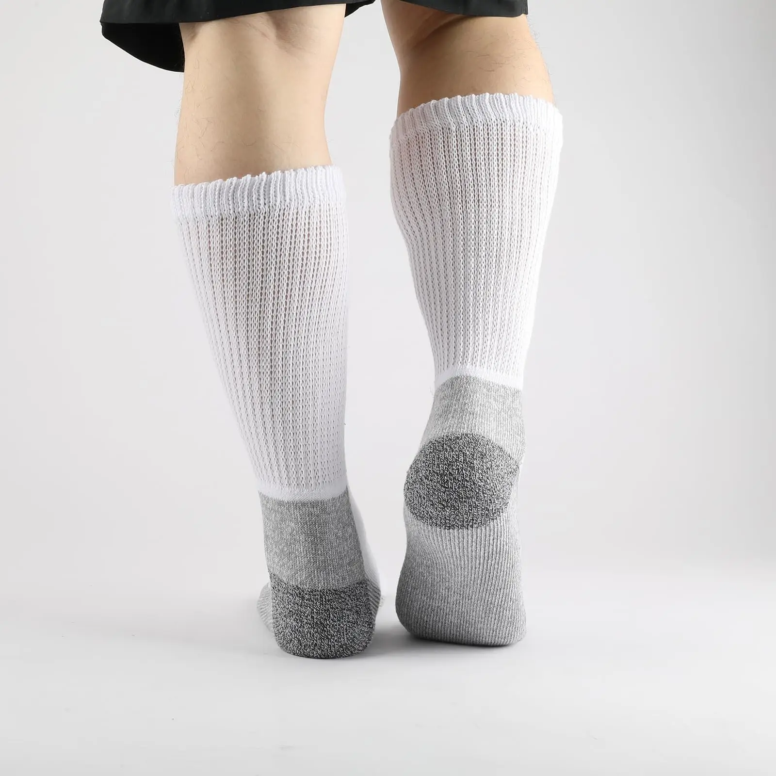 Wholesale High Quality manufacture Breathable custom Comfortable Soft crew Unisex Loose Solid Color diabetic socks