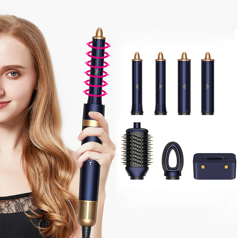 Revair Reverse Hair Dryer Straightener 8 In 1 Electric Hair Dryer Blow Hair Curler Hot Comb For Home Salon With Leather Case