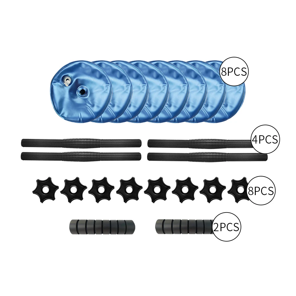 2020 new arrival portable adjustable weight lifting water filled dumbbell plastic dumbbell sets 30kg 35kg