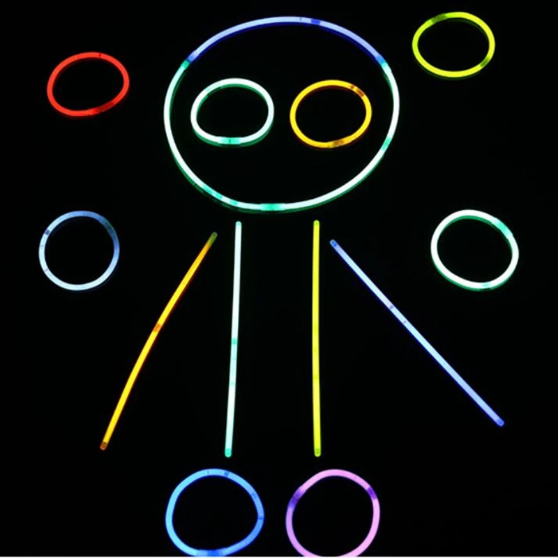 Wholesale Holiday Party  Accessories Supplies 20cm Light Grow Sticks or Wristband Promotional Gift and Craft Custom Color