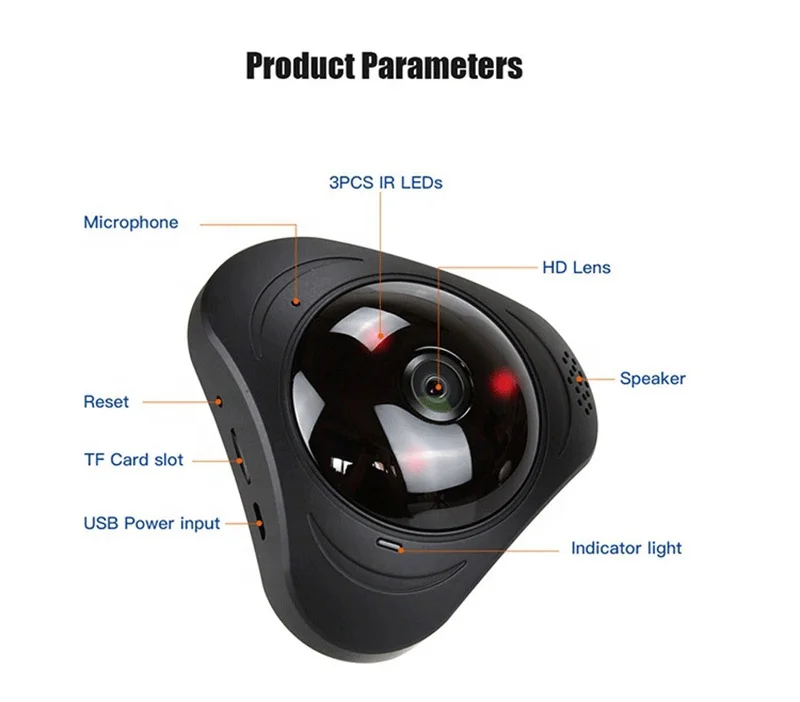 Yoosee VR 960P 1.3Megapixels Fisheye Lens Panoramic Night Vision CCTV Security WiFi Camera Manufacturer