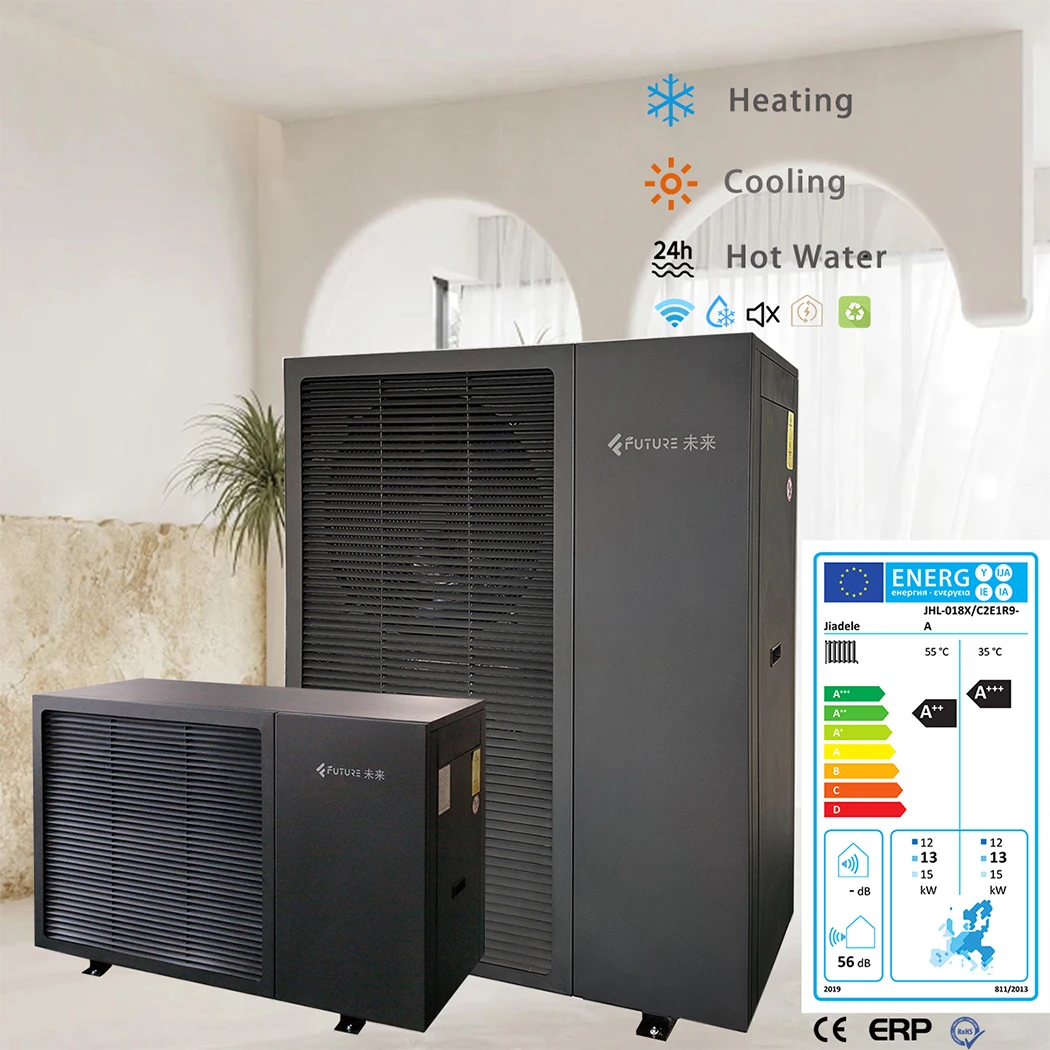 JIADELE Europe R290 система ASHP A +++ интеллектуальный эффективный теплообменник кондиционер водяной водонагреватель с водяным тепловым насосом