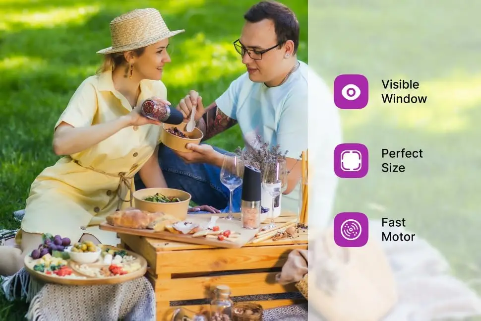 Spice Jar Herb Spice Tools Wholesale Salt and Pepper Shaker Condiment Server Fridge Magnetic Spice Tins Stainless Steel Kitchen