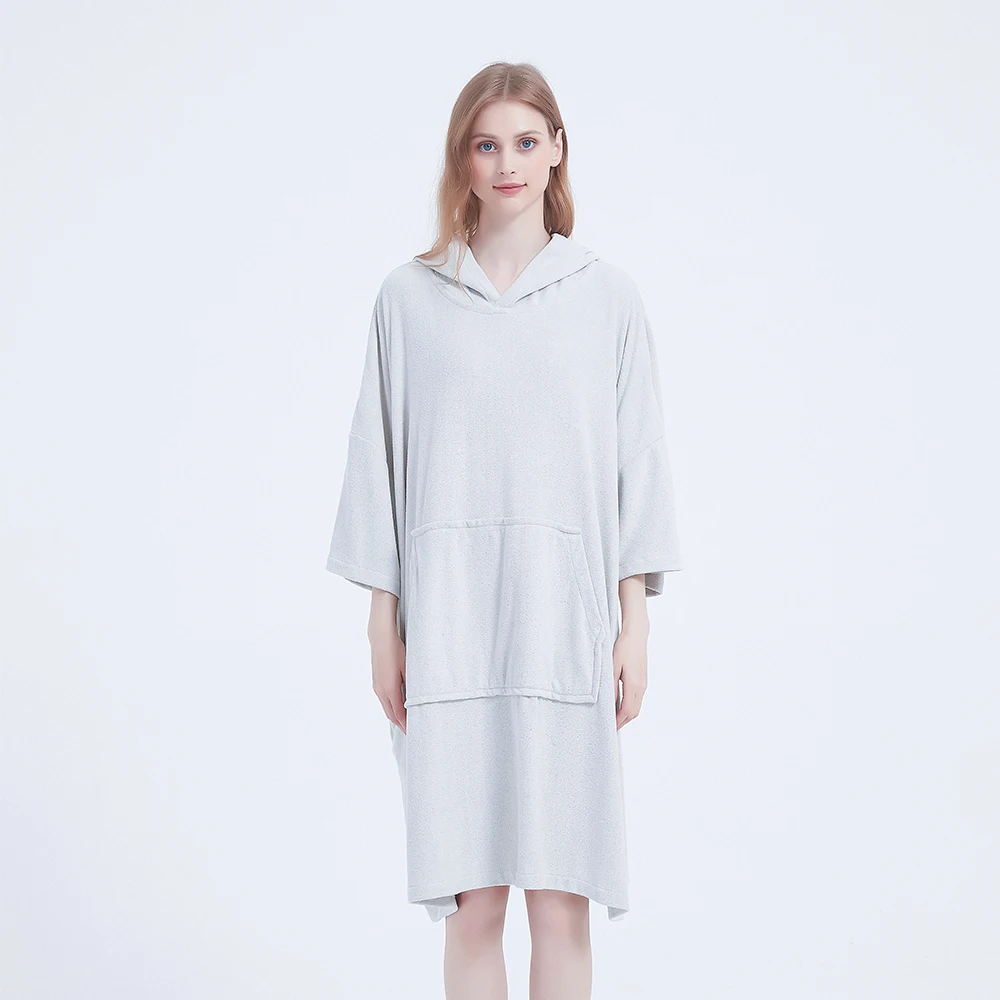 Oversized Microfiber 220gsm Beach Towel Poncho No Sand Suit For Surfing Lightweight Hoodie Beach Towels Swimming Adult